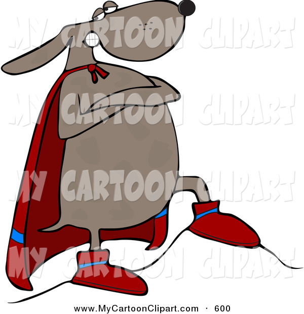 Superhero Cartoon Super Dog In Cape And Costume Clipart Image Pictures
