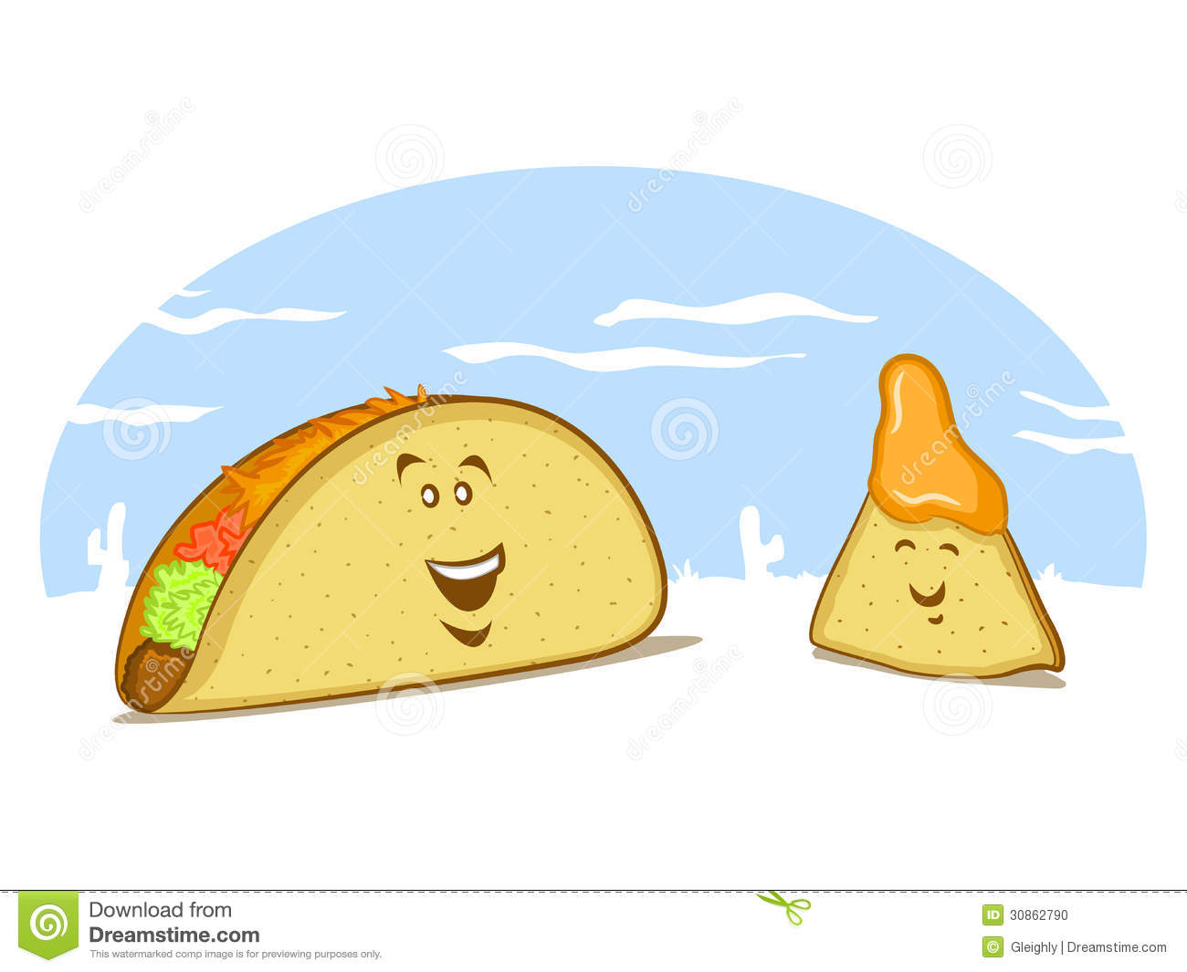 Taco And Tortilla Characters Stock Photo   Image  30862790