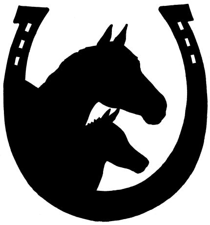 Western Horse And Colt Horseshoe Metal Wall Art Magnet  Powered By