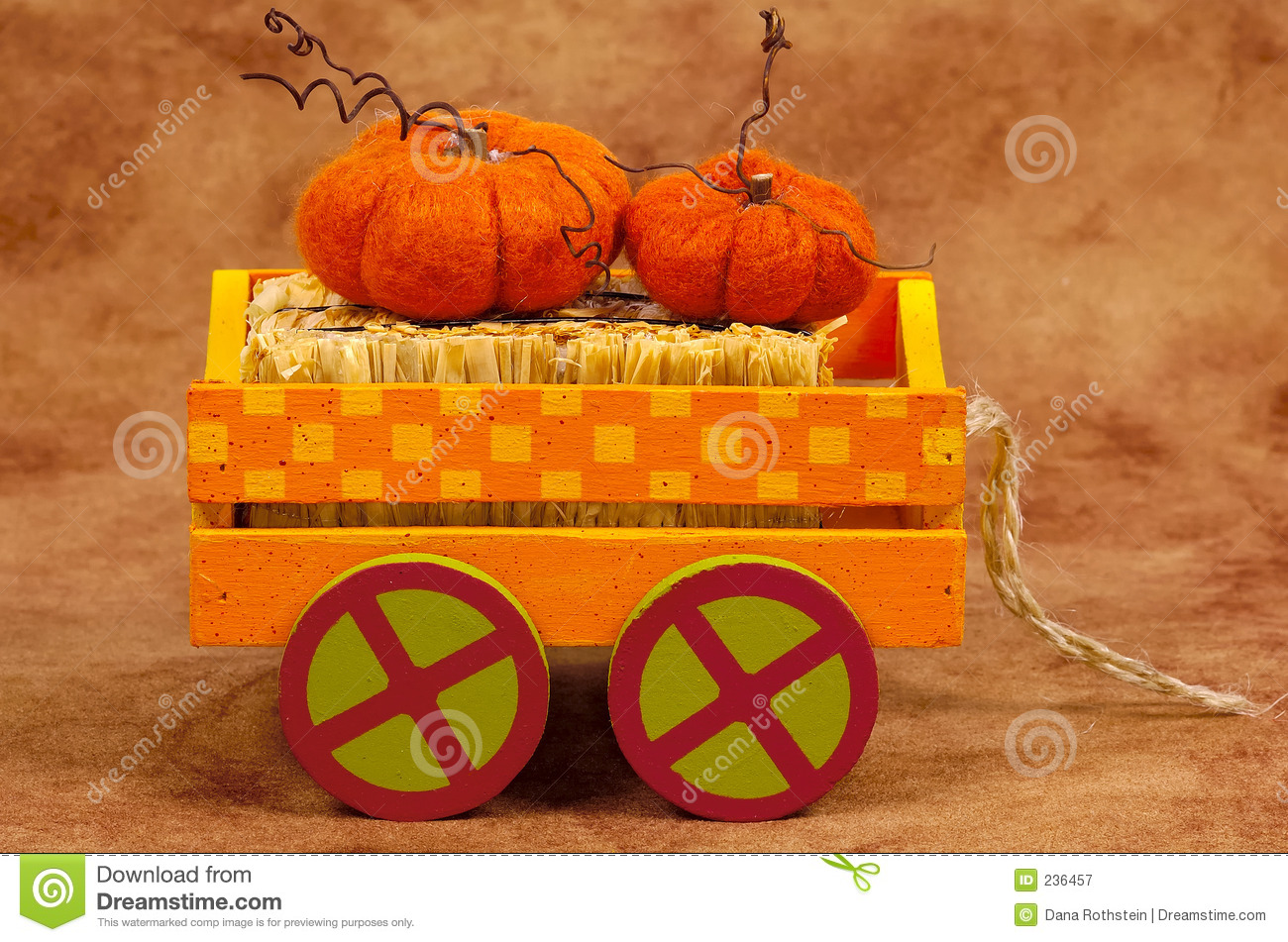 Wooden Cart With Hay And Pumpkins Mr No Pr No 3 1276 6