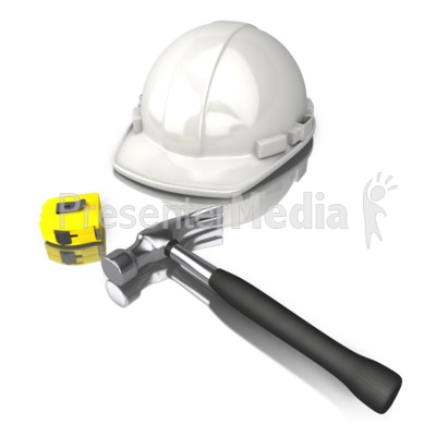 Worker Tools White Hard Hat   Presentation Clipart   Great Clipart    