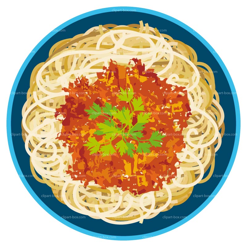 Yellow Italian Pasta Spaghetti In The White Plate With Fork  Vector
