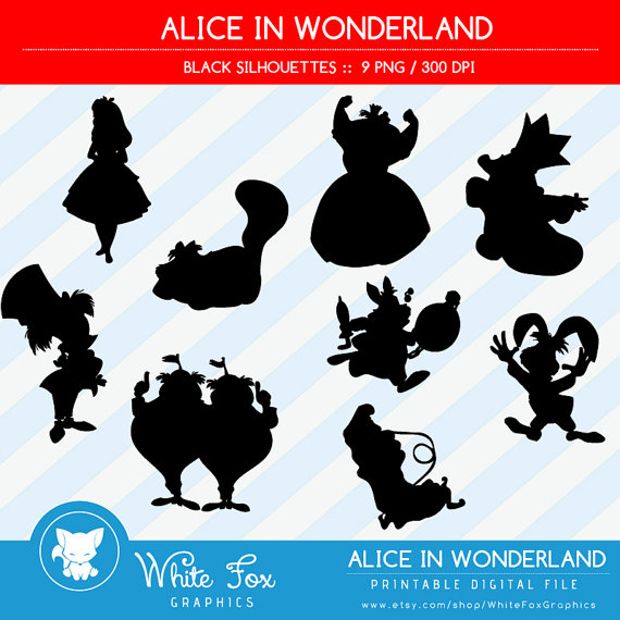 50  Off Sale Alice In Wonderland Silhouettes Disney Princess Alice    