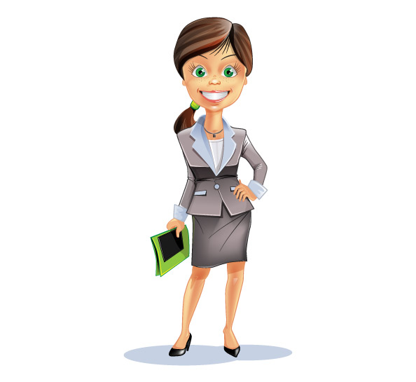 Attractive Business Woman Vector Character   Vector Characters