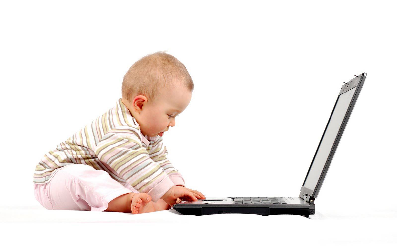 Baby And A Laptop  Baby And A Laptop  They Learn It On A Young Age