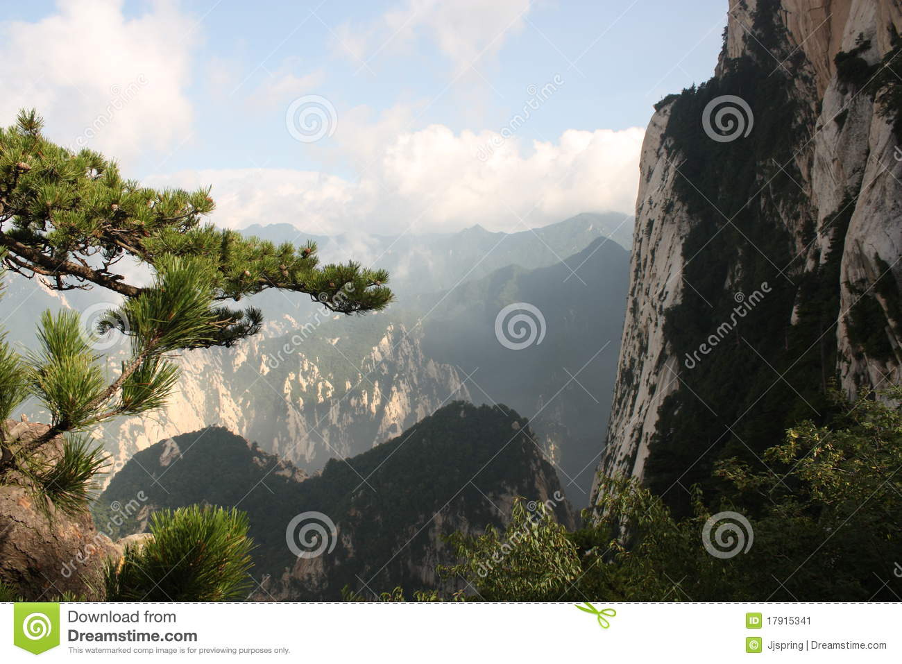 Beautiful View Of The Holy Huashan Mountain In China