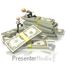 Business Men Climbing Money Powerpoint Animation