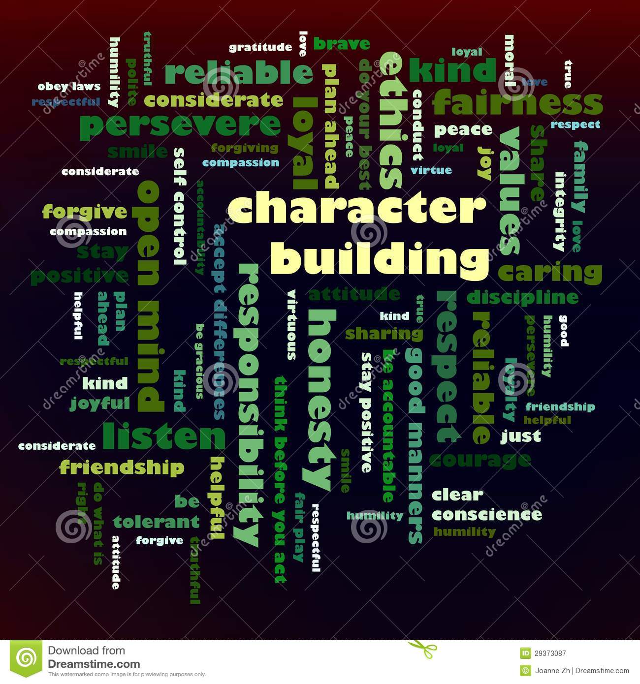Character Building Word Cloud Royalty Free Stock Photography   Image