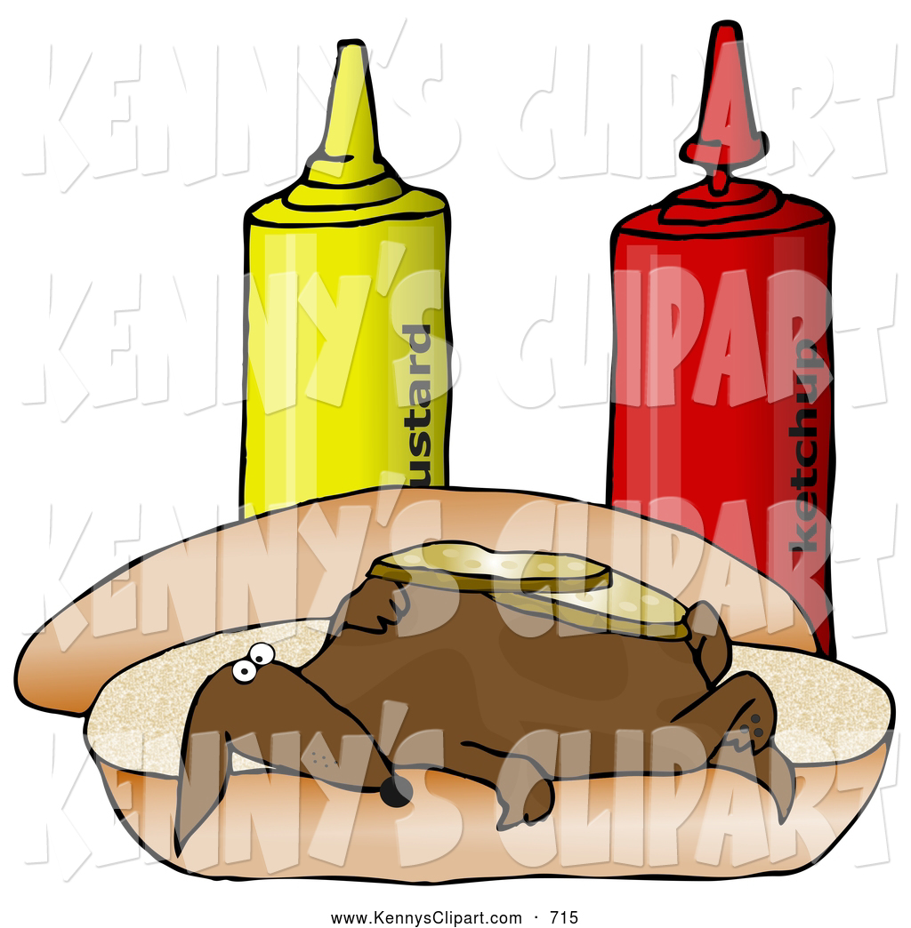 Clipart Illustration Pizza Dough Covering Male Chefs Head After