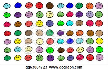 Faces In A Variety Of Expressions  Clipart Illustrations Gg63004723