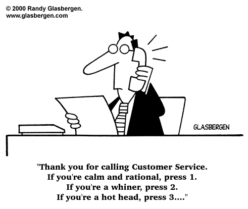 Funny Customer Service Cartoon   Ivr   Funnysalescartoons Com