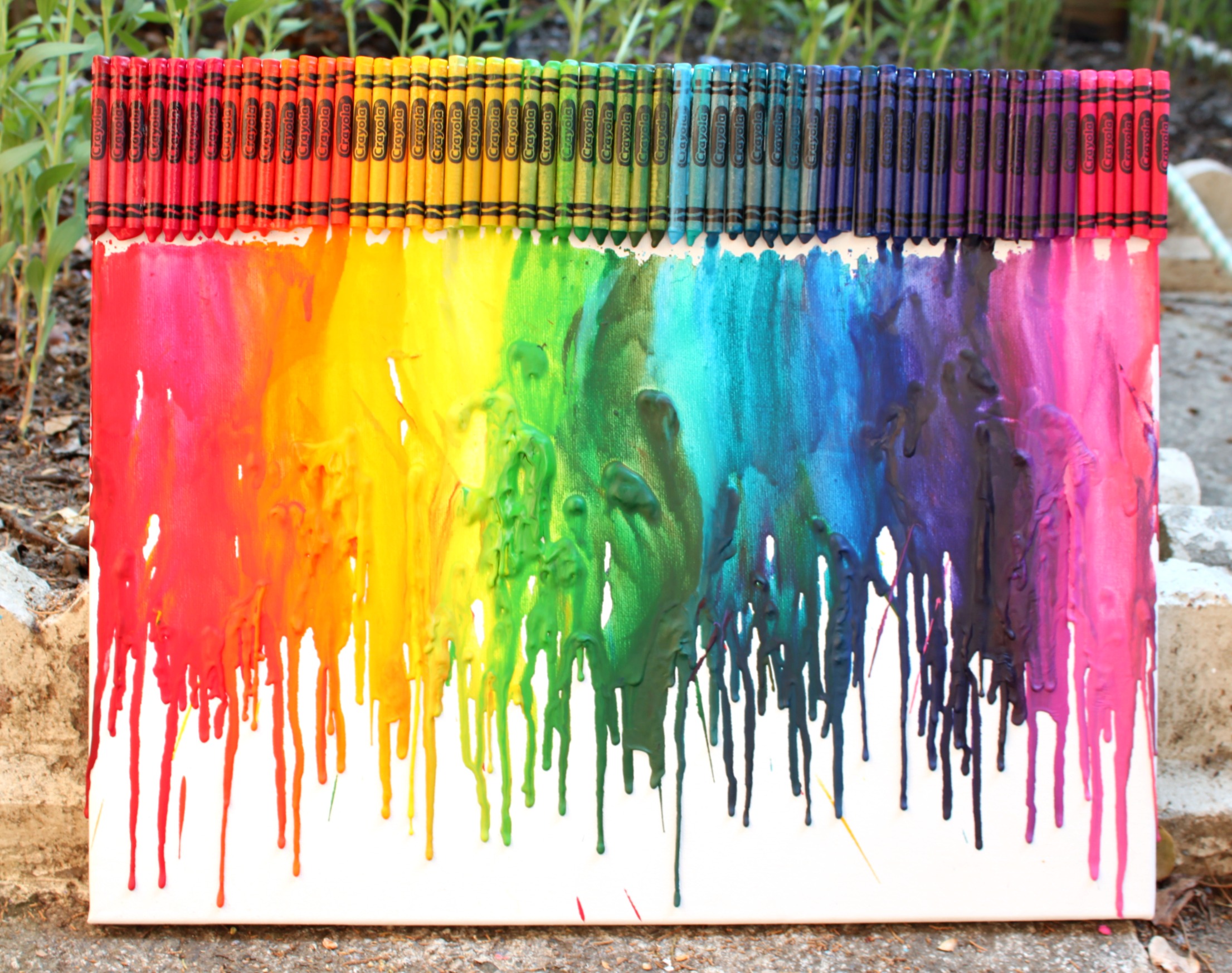 How To Make Rainbow Melted Crayon Art