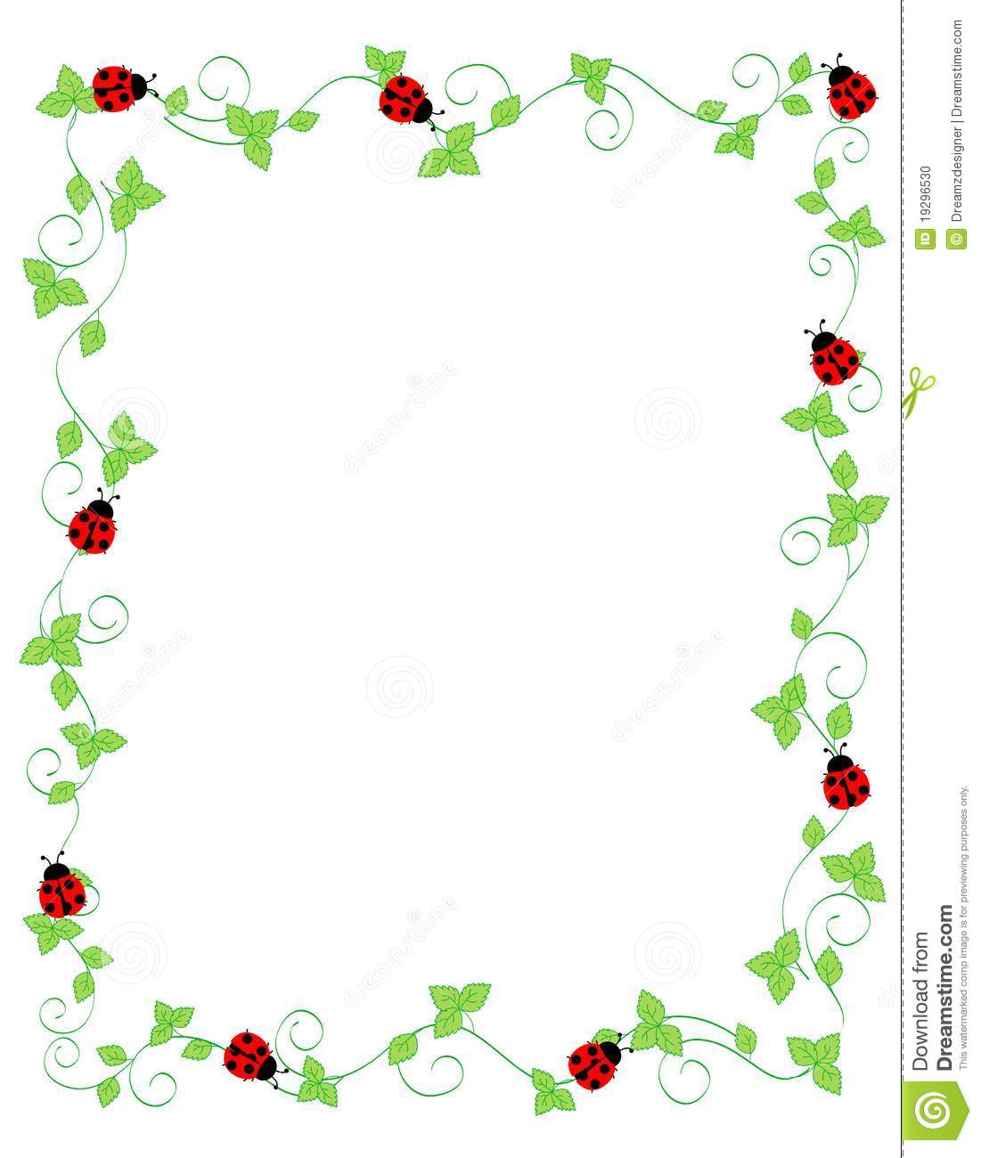 Ladybug Border Clip Art