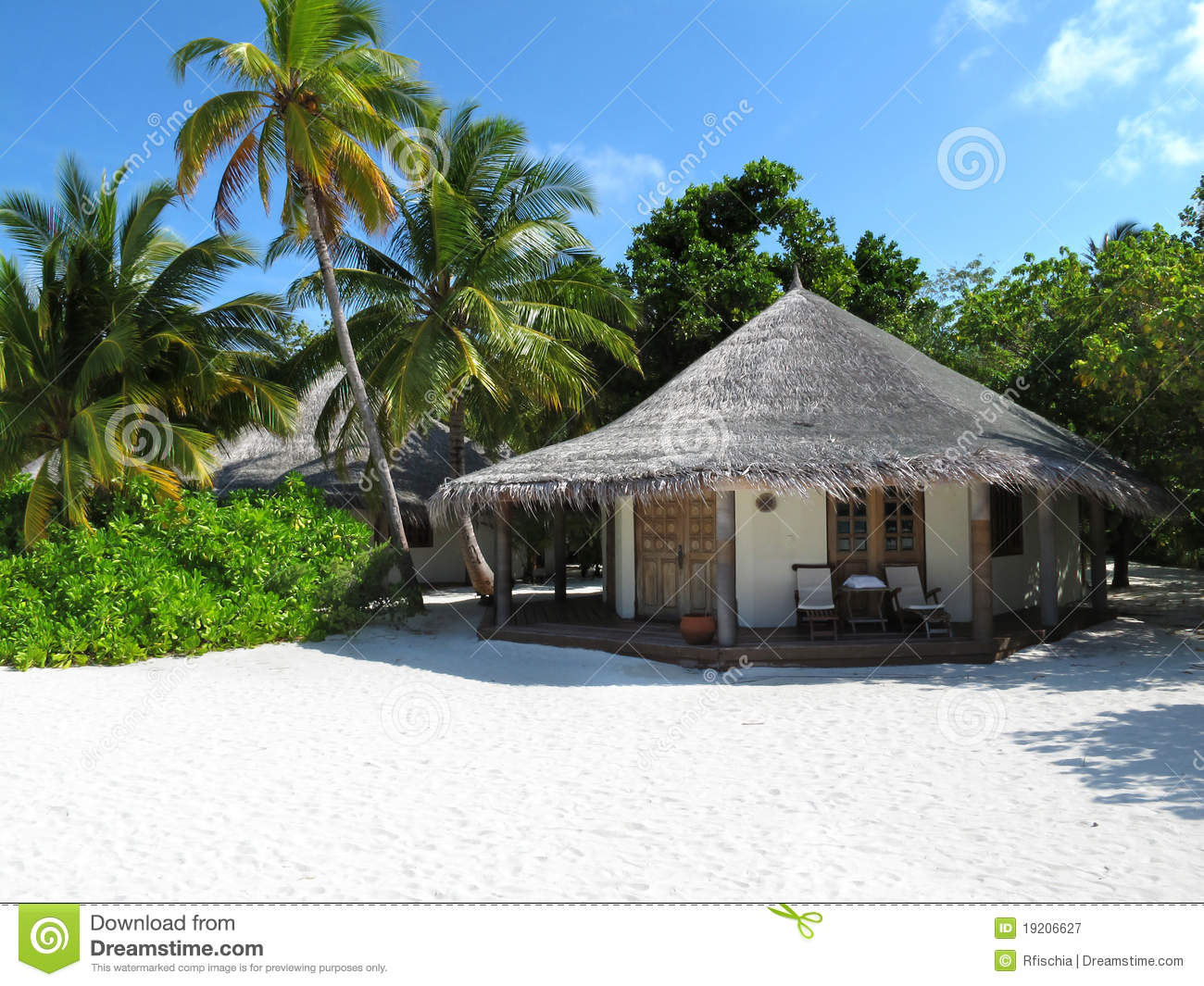 Maldivian Beach Bungalow Royalty Free Stock Photography   Image