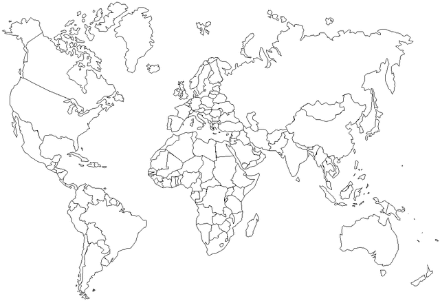 Map Of The World Coloring Page   Free Printable Coloring Pages