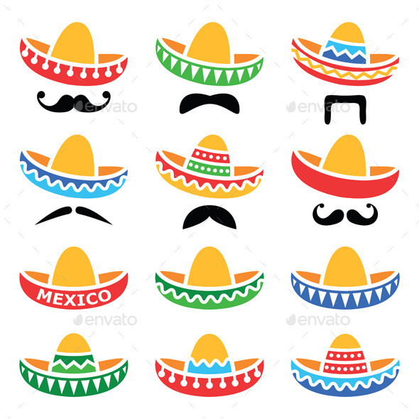 Mexican Sombrero Hats   Travel Conceptual
