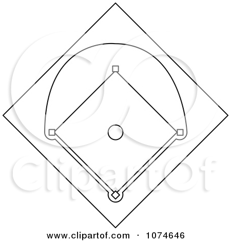 Poster Art Print  Baseball Diamond Field 2 By Pams Clipart
