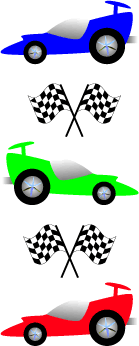 Racing Borders   Race Cars And Checkered Flags Clip Art