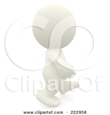 Royalty Free  Rf  Clipart Illustration Of A 3d Teeny Person Walking