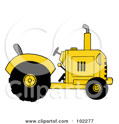 Royalty Free  Rf  Clipart Illustration Of A Blue Farm Tractor By Hit