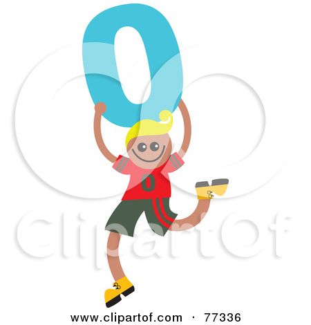 Royalty Free  Rf  Clipart Illustration Of A Number Kid  Boy Holding 4