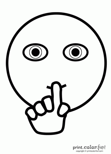 Shh  Face   Print  Color  Fun  Free Printables Coloring Pages    