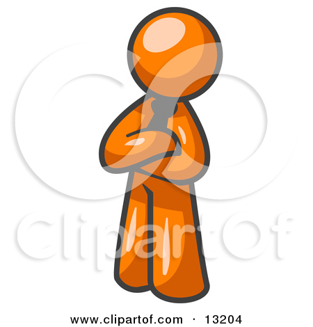 Standing With His Arms Crossed Clipart Illustration By Leo Blanchette
