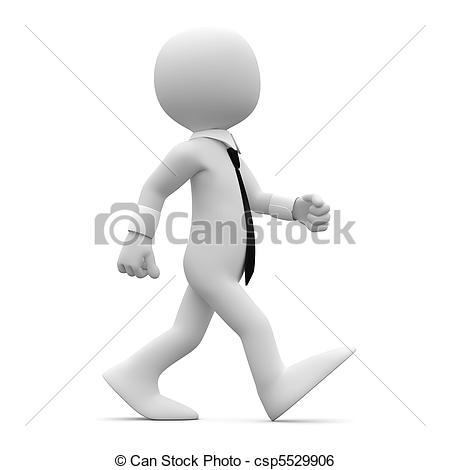 Stock Illustration Of Man Walking With Suit And Tie Csp5529906