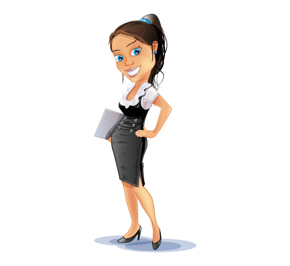 Successful Business Woman Vector Character   Vector Characters