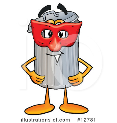 Trash Can Clip Art Royalty Free Rf Trash Can Clipart Illustration By