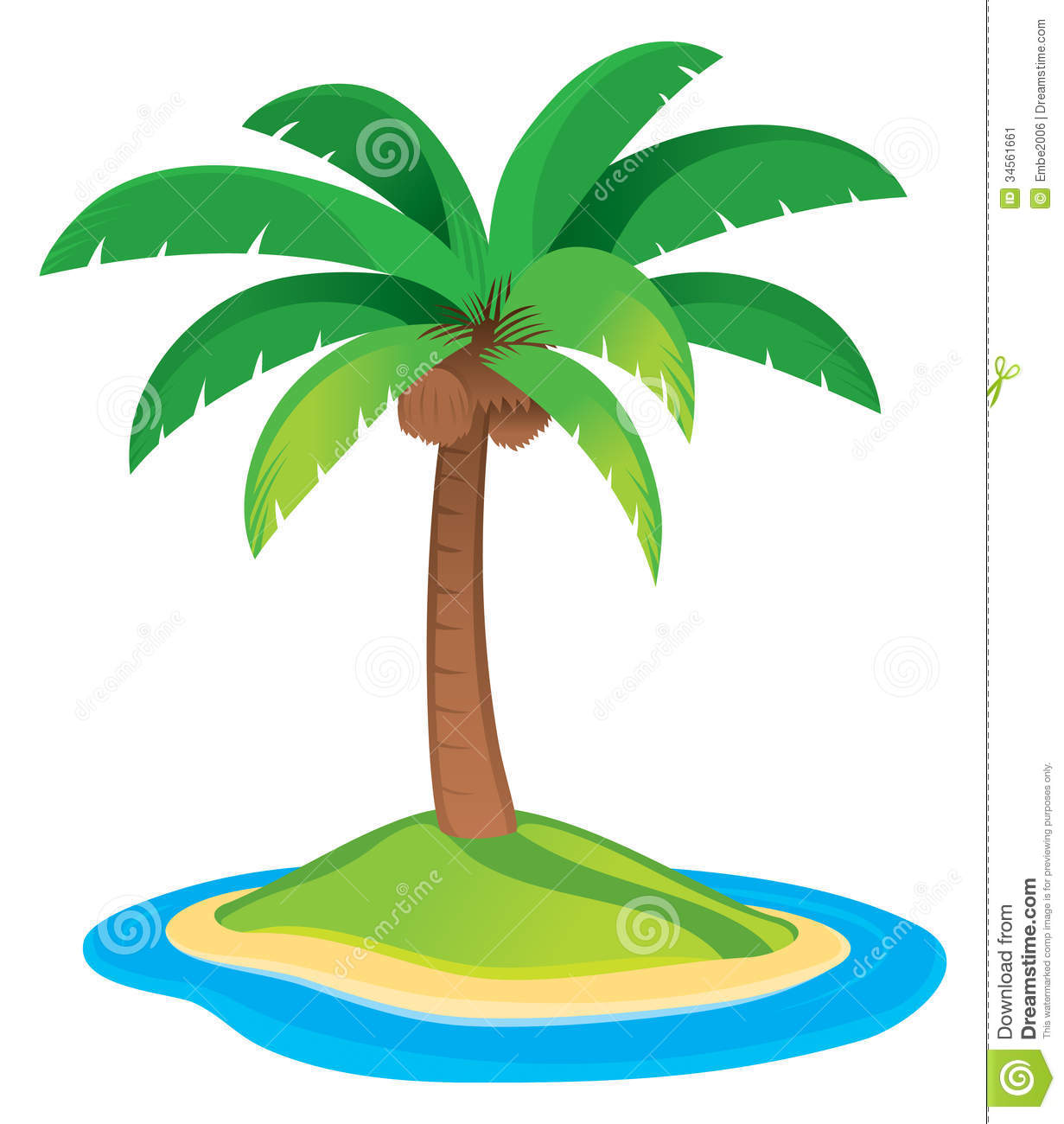 Tropical Island Vacation Pretty Image Of A Palm Frond Over Clipart