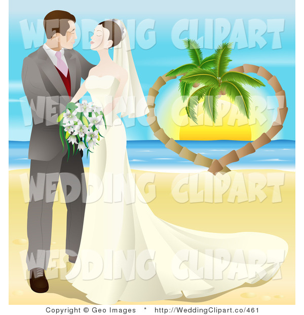 Vector Marriage Clipart Of A Wedding Romantic Newlywed Couple Gazing