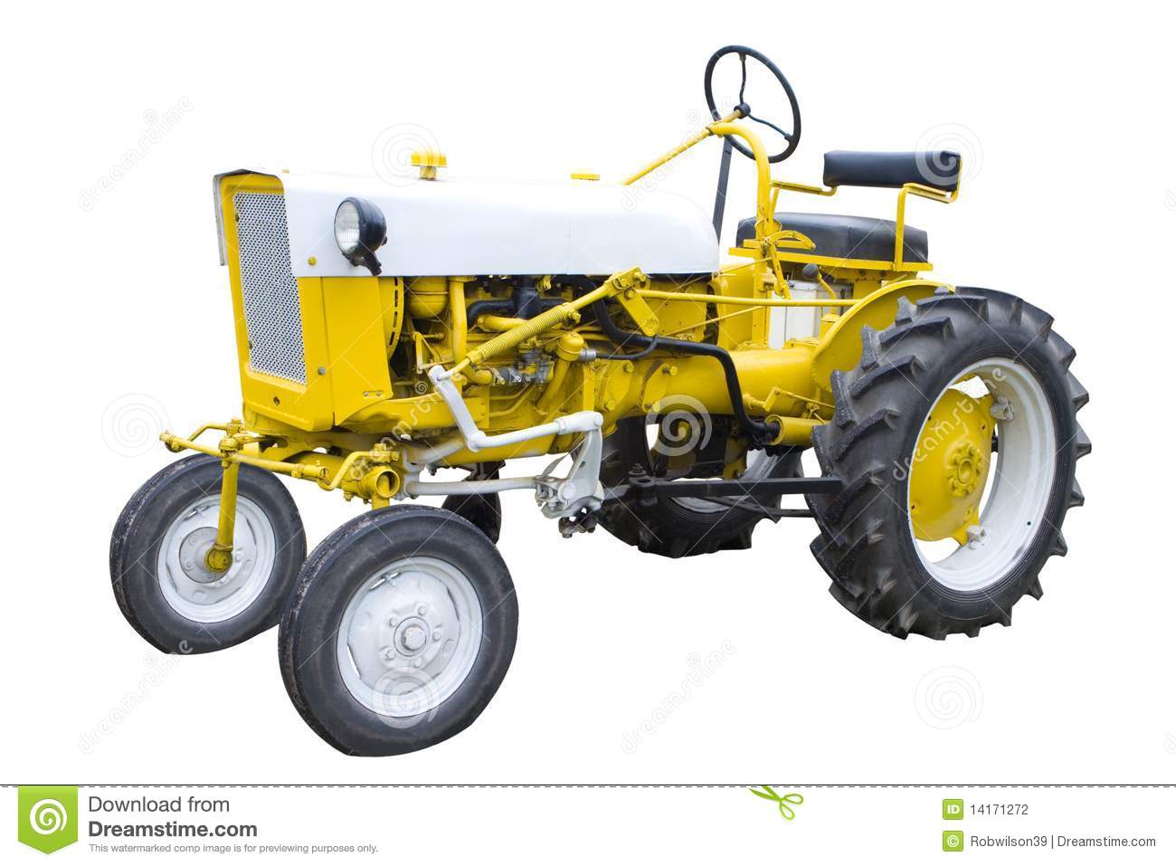 Yellow Tractor Stock Photography   Image  14171272