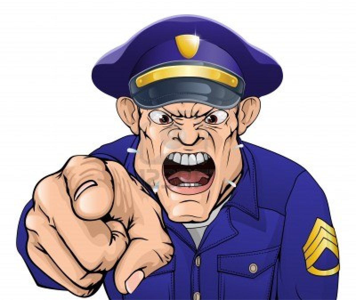 13198155 Illustration Of A Cartoon Angry Policeman Cop Or Security