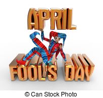 April Fools Day Clipart   3d Rendering Clipart Celebrating