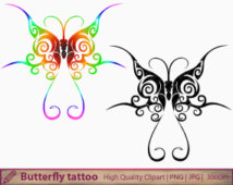 Butterfly Tattoo Clipart Abstract Tattoo Design Clip Art