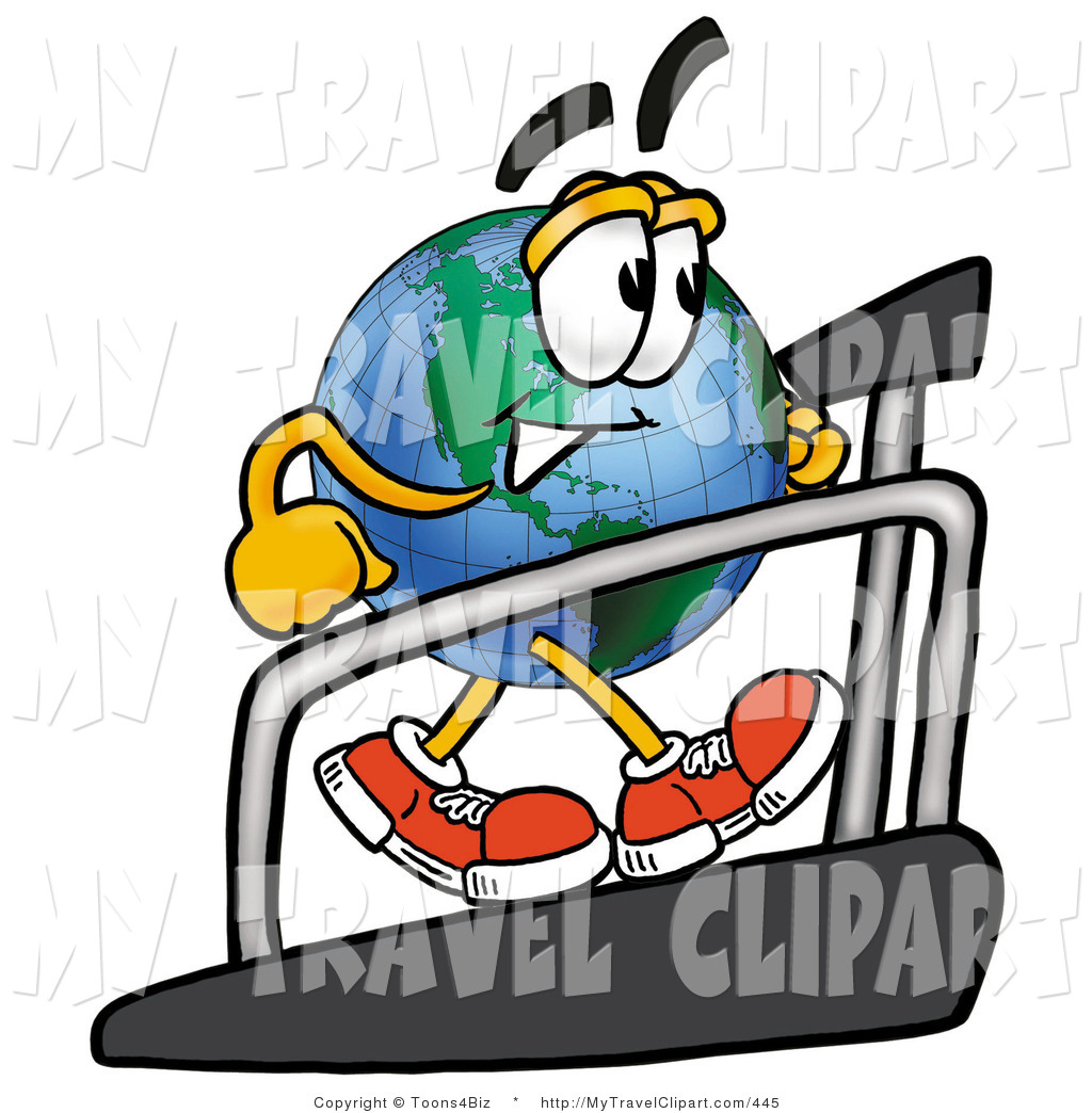 Clipart Of A Healthy World Earth Globe Mascot Cartoon Character    