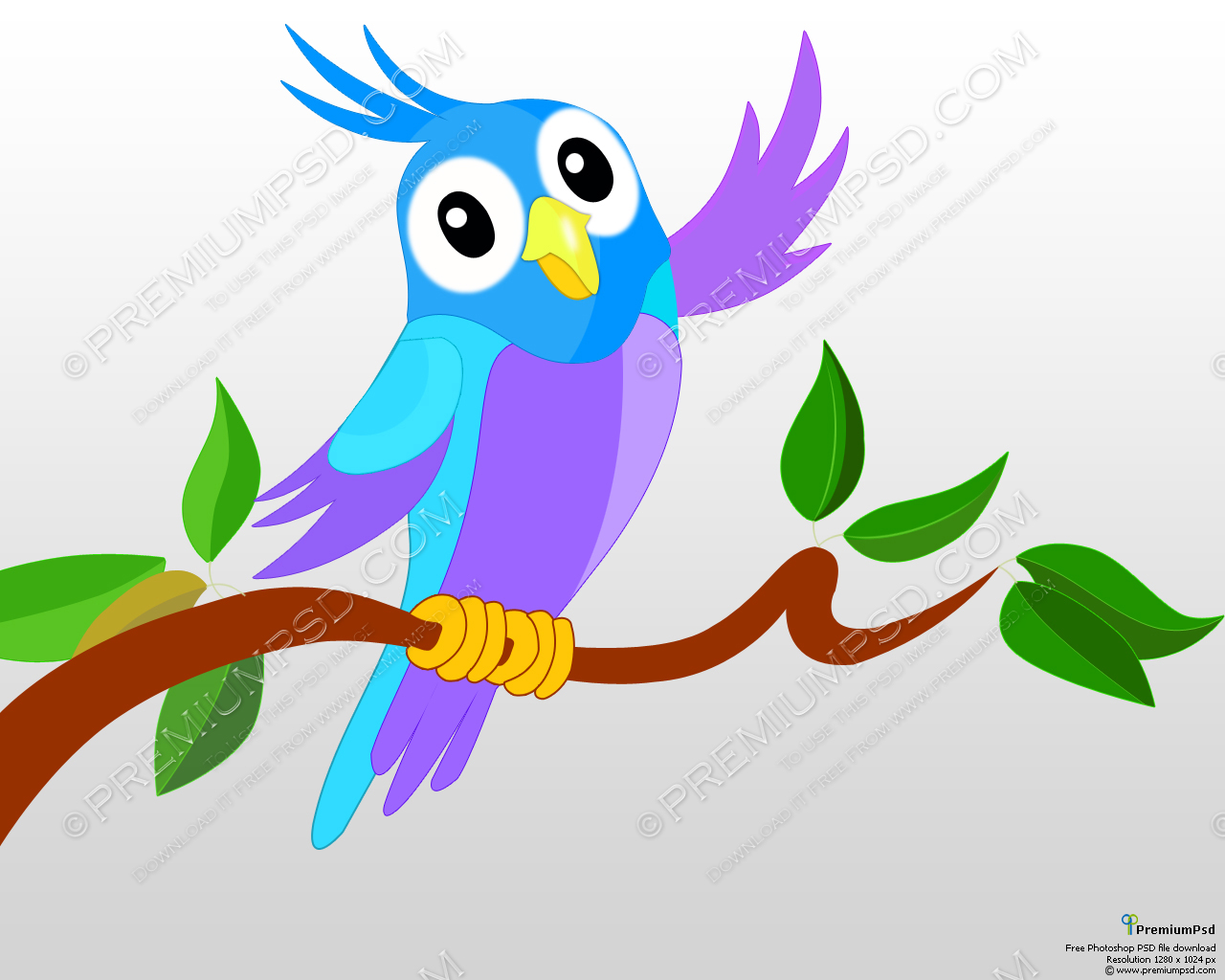 Cute Cartoon Parrot Full   Free Images At Clker Com   Vector Clip Art    
