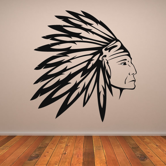 Details About Native American Indian Wall Stickers Wall Art Decal