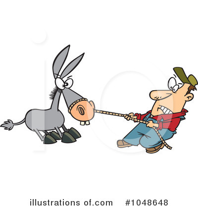 Donkey Clipart  1048648 By Ron Leishman   Royalty Free  Rf  Stock