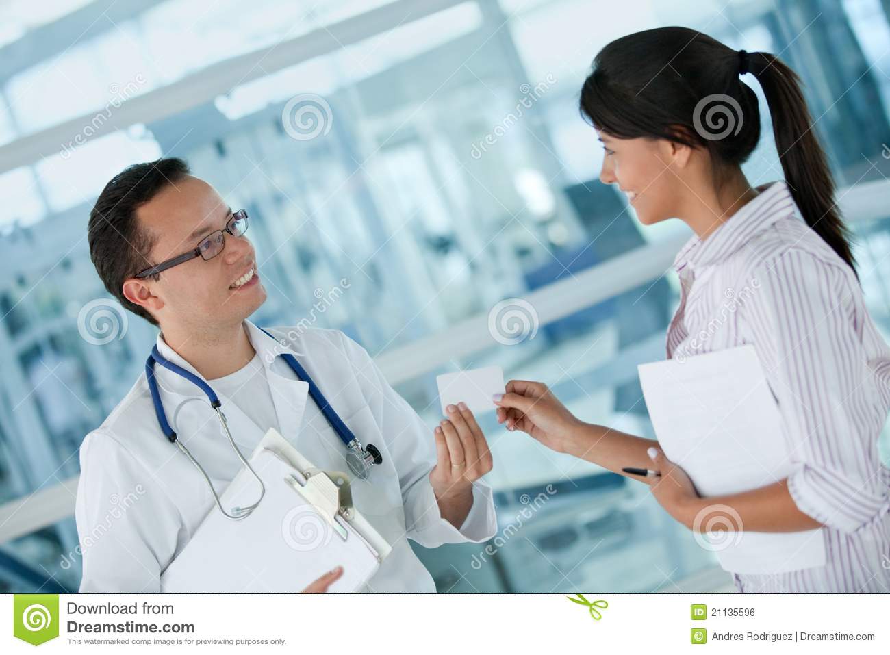 Insurance Agent With A Doctor Royalty Free Stock Image   Image    