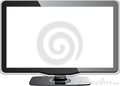 Isolated Flat Screen Tv Royalty Free Stock Photos   Image  25437908