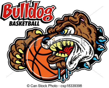 Lady Bulldog Basketball Clipart Vector   Bulldog Basketball