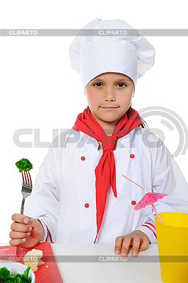 Little Chef  Isolated On White Background     Valeriy Lebedev