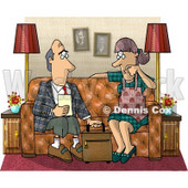 Male Life Insurance Sales Agent Talking To A Client Clipart Picture