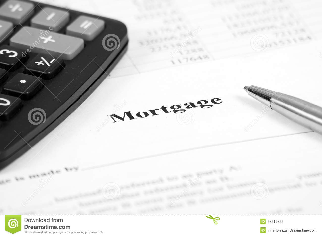 Mortgage Loan Commitment Document  Stock Photography   Image  27219722