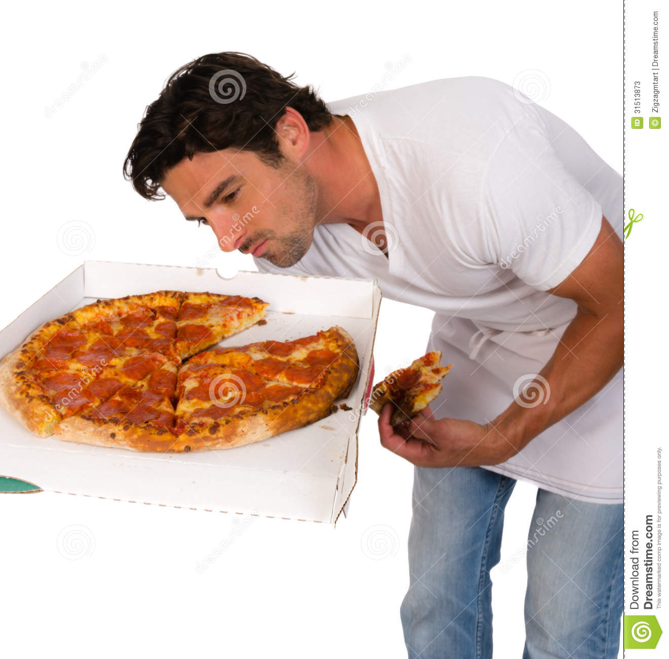 Pizza Delivery Man With A Pizza Stock Photos   Image  31513873