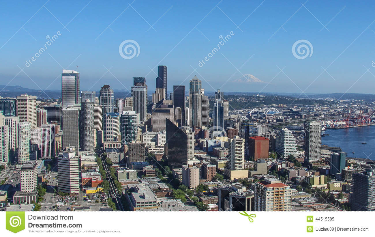 Seattle S City Skyline Shoot In Space Needle