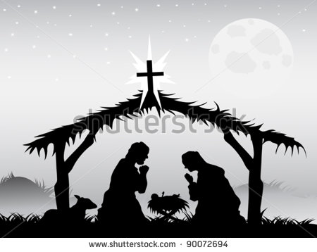 Simple Nativity Silhouette Clip Art   New Calendar Template Site