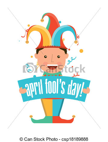 Vector Of April Fools Day Over White Background Vector Illustration